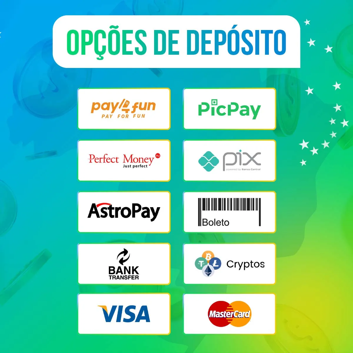 Visão geral das opções de depósito da 1win no Brasil