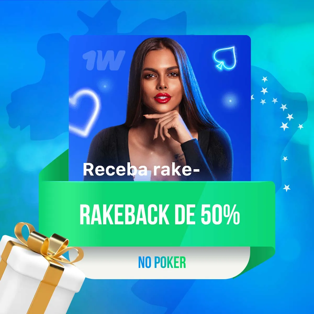 Rakeback de 50% no poker no aplicativo de apostas 1win no Brasil