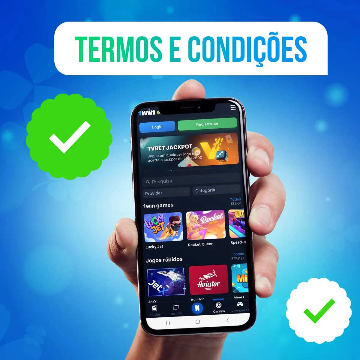 Termos e condições aplicativo do 1win Casino no Brasil